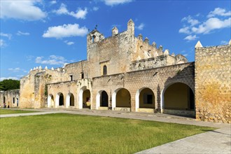 Frontage of Convent of San Bernardino of Sienna, Valladolid, Yucatan, Mexico, Central America