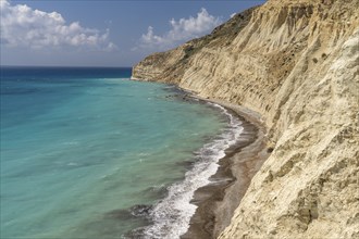 Beach on the cliffs of Cape Aspro near Pissouri, Cyprus, Europe