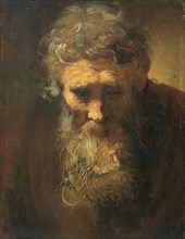 Studie eines alten Mannes, Study of an Old Man, Painting by Rembrandt van Rijn (1606) (1669),