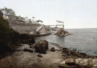 Petit fontan near Odessa, Russia, Ukraine, c. 1890, Historic, digitally enhanced reproduction of a