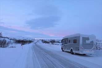 On the E10 between Bjorkliden and Riksgränsen in Sweden