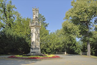 Monument to historical siege by Swedish troops, Schwedendenkmal, Albertpark, Freiberg, Saxony,