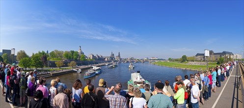 Steamboat parade on the Elbe