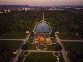 Large garden with palace and palace pond