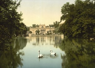 Lazienki Palace, Palace on the Water or Palace on the Island, Warsaw, Poland, c. 1890, Historic,