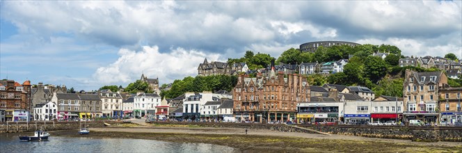 Panorama of seaside in Oban, Argyll and Bute, Scotland, UK