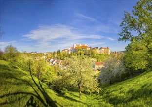 View of the old town of Bautezen, seen from the Postschberg