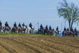 Every year at Easter there are about 5 processions in Lusatia, each with about 200 riders. The