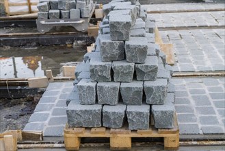 The historic Sohienstrasse in Dresden's Old Town, receives new tram tracks and a cobblestone