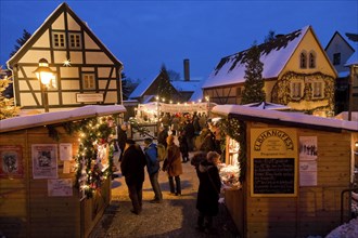 The Christmas market in the old village centre in Dresden Loschwitz, is organised annually by the