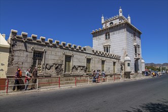 Colonial building with tower. San Vincente. Mindelo. Cabo Verde. Africa