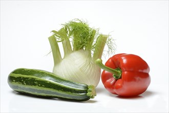 Vegetables, fennel, red pepper, courgette