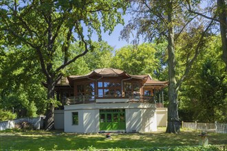 The Chinese Pavilion is a heritage-protected building in Dresden, not far from the old Weisser Deer