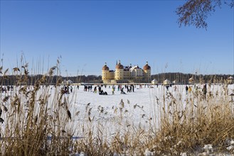 Baroque Moritzburg Hunting Lodge an extremely popular destination in winter, even during the corona