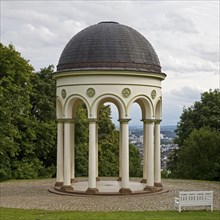 Monopteros, round building with columns, on the Neroberg, a popular excursion destination and