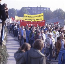 DEU, Germany: The historical slides from the times 80-90s, Dortmund. DGB demonstration against