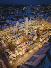 The Freiberg Christmas Market on the Obermarkt in front of the town hall