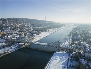 Elbe bridge Blaues Wunder between Blasewitz and Loschwitz