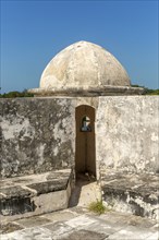 Fortifications Spanish military architecture of city walls, Campeche city, Campeche State, Mexico,