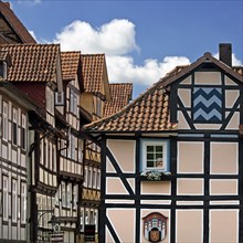 Half-timbered houses in the old town, Deutsche Fachwerkstrasse, Hann. Münden or Hannoversch Münden,