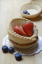 Tartelette, pre-made tartlet base with strawberry and blueberries