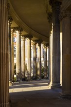 Park Sanssouci is part of the Potsdam palace park ensemble. Colonnade with Triumphal Gate