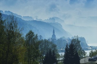 DEU Saxony Bad Schandau (Â© Sylvio Dittrich +49 1772156417) Bad Schandau and Schrammsteine in the