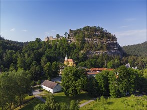 Oybin Castle and Monastery Ruins in the Zittau Mountains