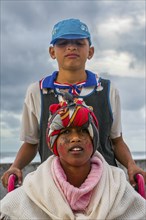 Two dark skinned, sceptical teenagers. San Antao. Cabo Verde. Africa