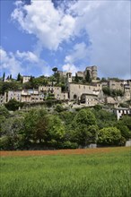 The village of Montbrun-les-Bains in the department of Drôme in the Auvergne-Rhône-Alpes region,