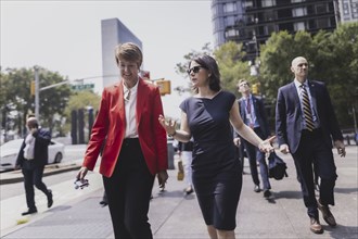 (R-L) Annalena Bärbock (Bündnis 90 Die Grünen), Federal Minister for Foreign Affairs, and Ute