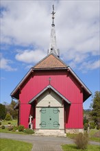 Chapel with wooden façade at the cemetery, St. Andreasberg, Lower Saxony, Germany, Europe