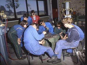 DEU, Germany: The historical slides from the times 80-90s . a.o. Iserlohn. Vocational training