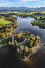 Schwaltenweiher, Tannheim Mountains, Allgäu Alps, East Allgäu, Bavaria, Germany, East Allgäu,