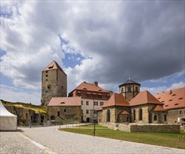 Querfurt Castle is located in the town of Querfurt in Saalekreis, Saxony-Anhalt. The hilltop castle