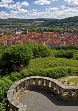 City view from the tower of the Tillyschanze, Hann. Münden or Hannoversch Münden, Lower Saxony,