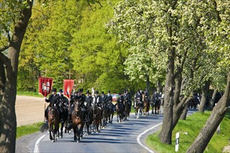 Every year at Easter there are about 5 processions in Lusatia, each with about 200 riders. The