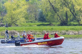 Rescue boat of the DLRG