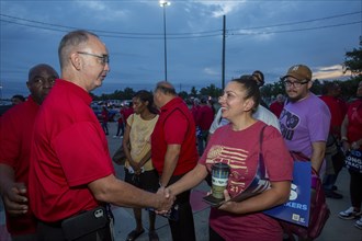 Sterling Heights, Michigan USA, 12 July 2023, United Auto Workers President Shawn Fain began