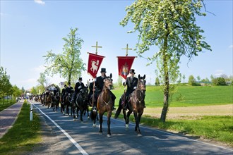 Every year at Easter there are about 5 processions in Lusatia, each with about 200 riders. The