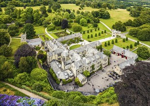 Lanhydrock House and Garden from a drone, Bodmin, Cornwall, England, UK