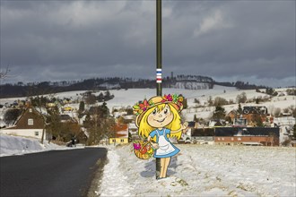 Winter in Hinterhermsdorf in Saxon Switzerland