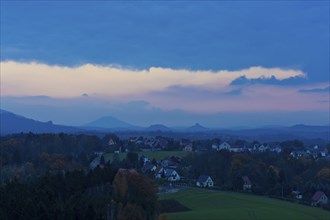 View from Gamrig to the rear of Saxon Switzerland