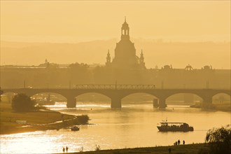 Dresden silhouette View from the Waldschlösschen to Dresden's historic city centre