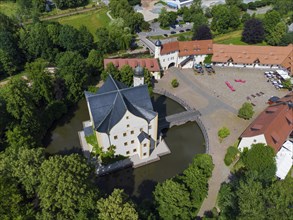 The moated castle of Klaffenbach in the Klaffenbach district of the city of Chemnitz in the Free