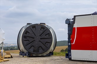 Components for a new giant wind turbine in Voigtsdorf, rotor blade image