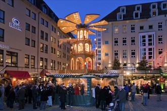 Christmas market in the Münzgasse in Dresden's Old Town in the immediate vicinity of the Church of