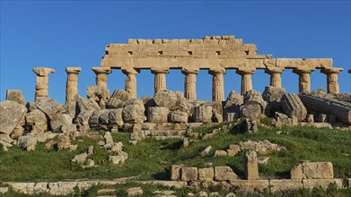 Row of columns, Temple A, Dioscuri Temple, Selinunte, Archaeological Site, Temple, Southwest