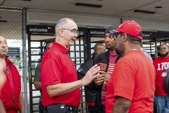 Sterling Heights, Michigan USA, 12 July 2023, United Auto Workers President Shawn Fain began