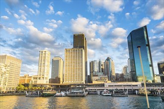 The skyline of Sydney at sunset, New South Wales, Australia, Oceania